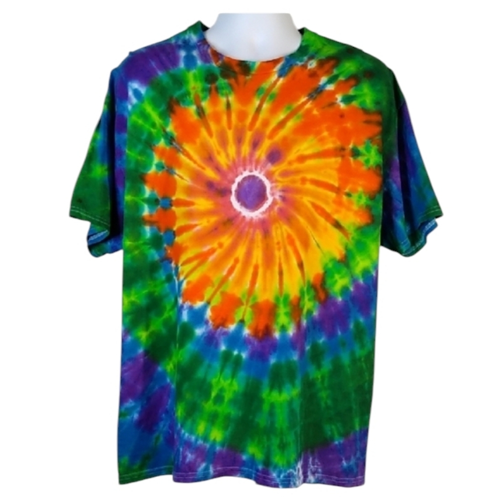 New Gildan Multicolor Tie-Dye T-Shirt